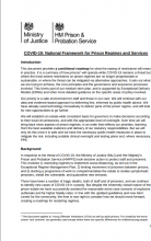 COVID-19: National Framework for Prison Regimes and Services
